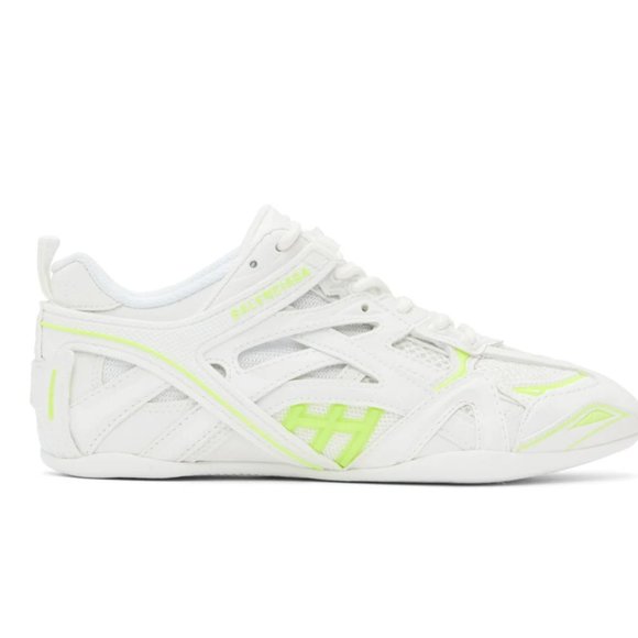 BALENCIAGA Off-White and Yellow Drive Sneakers - size 8 - Picture 2 of 8